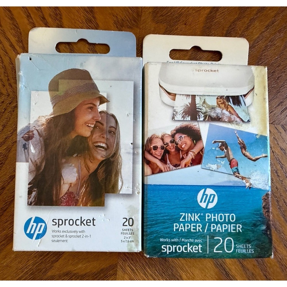 HP Sprocket Zink Photo Paper 2x3" for HP Sprocket Photo Printers, 2 Packs